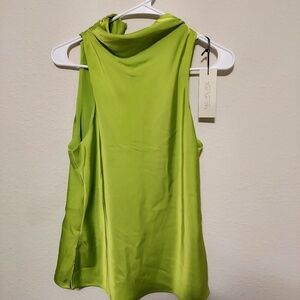 Rachel Zoe Vibrant Green Sleeveless Top, XS